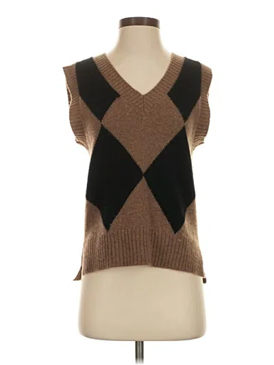 Pre-owned The Cashmere Project Sweater Vest In Brown