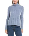 The Cashmere Project Turtleneck Cashmere Sweater In Blue