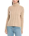 The Cashmere Project Turtleneck Cashmere Sweater In Brown