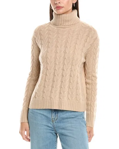 The Cashmere Project Turtleneck Cashmere Sweater In Brown