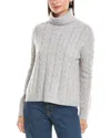 The Cashmere Project Turtleneck Cashmere Sweater In Gray