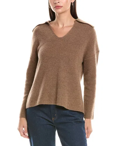 The Cashmere Project V-neck Cashmere Sweater In Brown