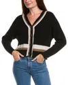 The Cashmere Project Varsity Cashmere Cardigan In Multi