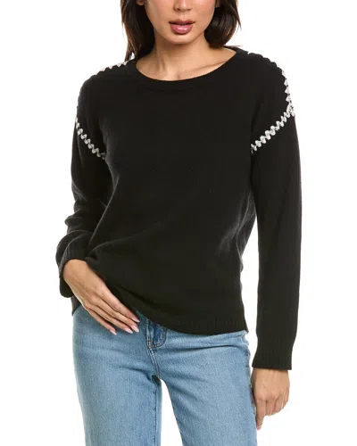 The Cashmere Project Whipstitch Cashmere Tunic In Black