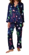 The Cat's Pajamas Deerly Luxe Pima Cotton Capri Pajamas In Blue In Blue