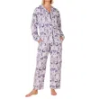 The Cat's Pajamas Holly Jolly Pima Flannel Pajama Set In Blue In Blue