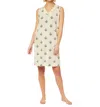 The Cat's Pajamas Pima Knit Nightgown In Queen Bee In Multi