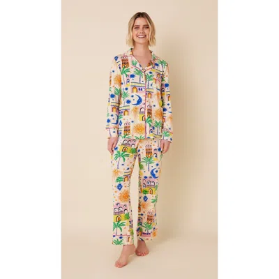 The Cat's Pajamas Flannel Pajama Set In A Very Vintage Chirstmas