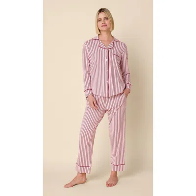 The Cat's Pajamas Flannel Pajama Set In Pink