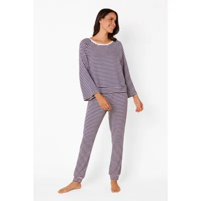 The Cat's Pajamas Long Sleeve Lounge Pajama Set In Multi