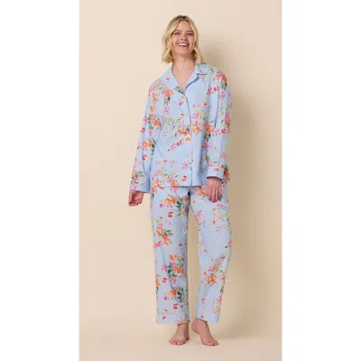 The Cat's Pajamas Luxe Pima Pajama In Blue