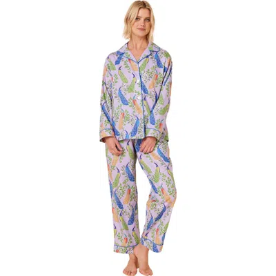 The Cat's Pajamas Luxe Pima Pajama Set Conversational In Multi