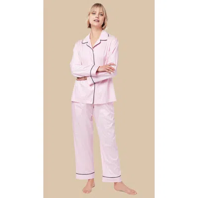 The Cat's Pajamas Luxe Pima Pajama Set In Brown