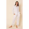 The Cat's Pajamas Luxe Pima Pajama Set In White