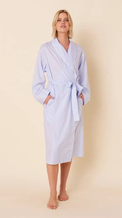 The Cat's Pajamas Luxe Pima Shawl Collar Robe In Gray