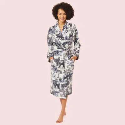 The Cat's Pajamas Luxe Pima Shawl Collar Robe In Brown