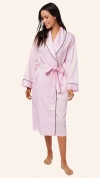 The Cat's Pajamas Luxe Pima Shawl Collar Robe In Pink