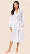 The Cat's Pajamas Luxe Pima Shawl Collar Robe In White