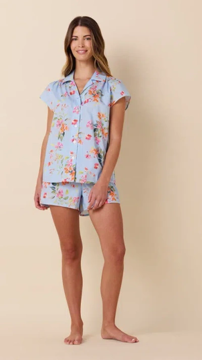 The Cat's Pajamas Luxe Pima Short Set In Multi