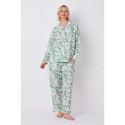 The Cat's Pajamas Pima Cotton Pajama Set In Multi