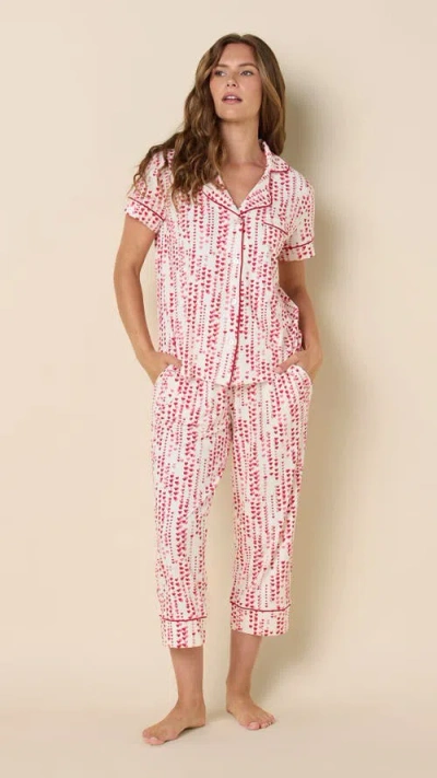 The Cat's Pajamas Pima Knit Capri Set In Multi
