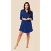 The Cat's Pajamas Pima Knit Night Shirt In Blue
