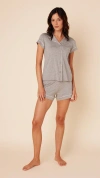 The Cat's Pajamas Pima Knit Short Pajama Set In Multi