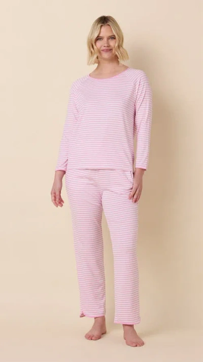 The Cat's Pajamas Pima Knit Simple Set In Pink