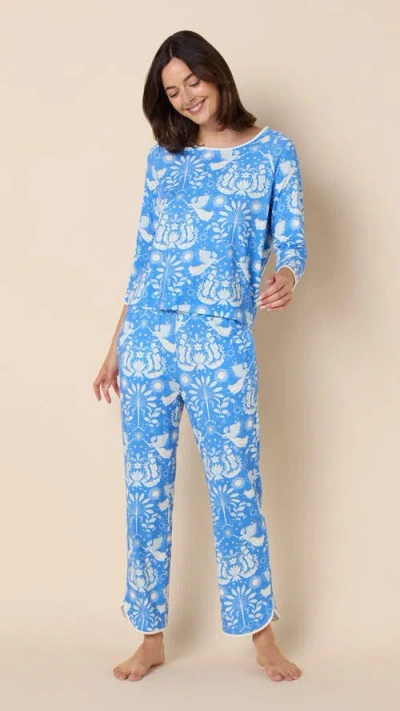 The Cat's Pajamas Pima Knit Simple Set In Angels Among Us