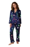 The Cat's Pajamas Deerly Luxe Pima Cotton Capri Pajamas In Blue