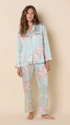 The Cat's Pajamas Silk Pajama Set In Multi
