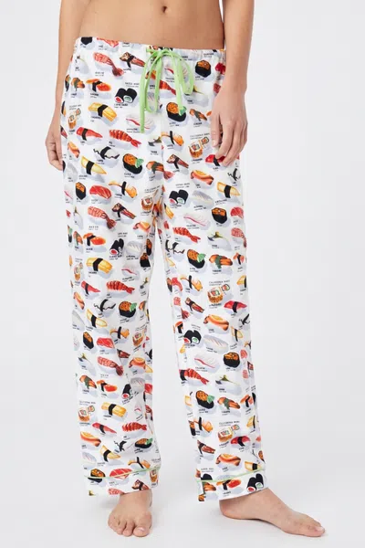 The Cat's Pajamas Sushi Flannel Pajama Pants In Multi