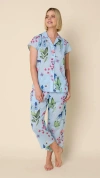 The Cat's Pajamas Voile Capri Set In Blue