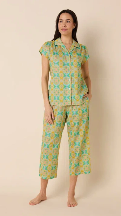 The Cat's Pajamas Voile Capri Set In Green