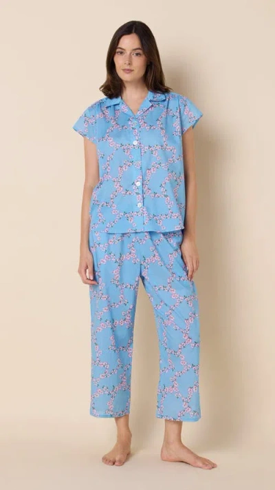The Cat's Pajamas Voile Capri Set In Blue