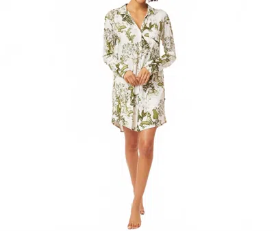 The Cat's Pajamas Women's Pima Knit Night Shirt In Woodside In White