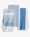 The Cellar 3 Pack Cotton Kitchen Towels, Exclusively At Macy's In Blue