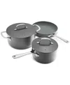 The Cellar 5-pc. Ceramic Nonstick Cookware Set, Exclusively At Macy's In Charcoal