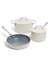 The Cellar 5-pc. Ceramic Nonstick Cookware Set, Exclusively At Macy's In Ivory