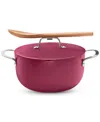 The Cellar 6-qt. Ceramic Nonstick Complete Stock Pot, Exclusively At Macy's In Berry
