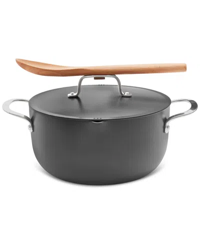 The Cellar 6-qt. Ceramic Nonstick Complete Stock Pot, Exclusively At Macy's In Charcoal