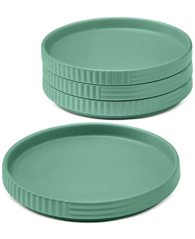The Cellar Aaden Textured Appetizer Plates, Set Of 4, Exclusively At Macy's In Green