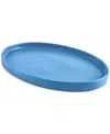 The Cellar Aaden Textured Oval Platter, Exclusively At Macy's In Blue