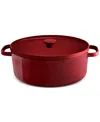 The Cellar Â Enameled Cast Iron 7-qt. Dutch Oven Red, Macy's Exclusive In Transparent