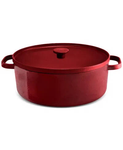 The Cellar Â Enameled Cast Iron 7-qt. Dutch Oven Red, Macy's Exclusive In Transparent