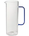 The Cellar Blue Handle Glass Pitcher, Exclusively At Macy's In Blue