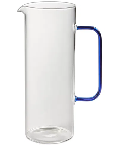 The Cellar Blue Handle Glass Pitcher, Exclusively At Macy's