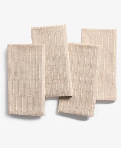The Cellar Cotton Textured Napkins, Set Of 4, Macy's Exclusive In Beige