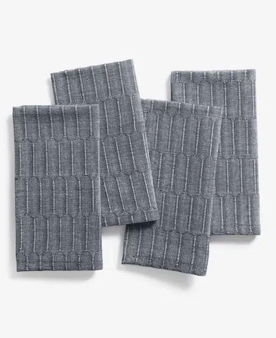 The Cellar Cotton Textured Napkins, Set Of 4, Macy's Exclusive In Blue