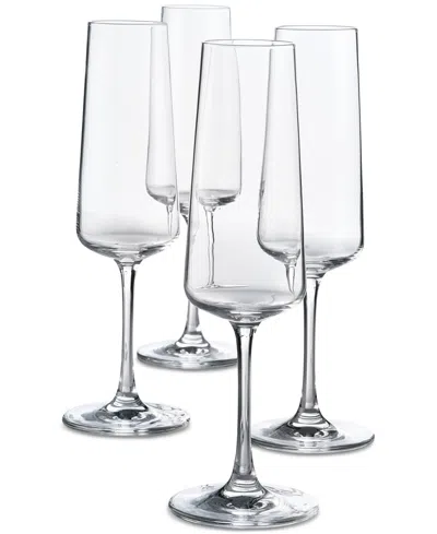 The Cellar Flur Collection 8.79-oz. Stemmed Champagne Glasses, Set Of 4, Exclusively At Macy's In No Color